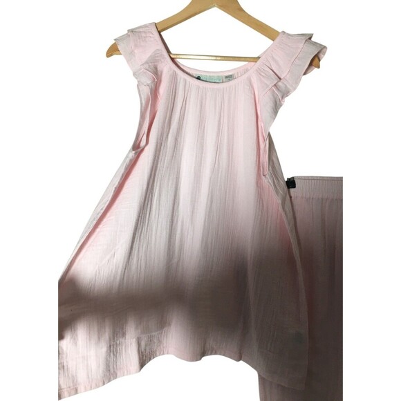 Ellas Simone Loungewear Set Womens Size Small Pink 100% Cotton Pajama Sleeveless - Picture 2 of 8